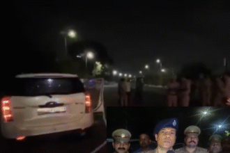 लखनऊ के कल्याण अपार्टमेंट के पास पुलिस और बदमाश के बीच मुठभेड़