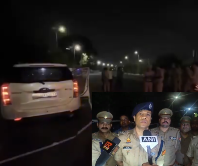 लखनऊ के कल्याण अपार्टमेंट के पास पुलिस और बदमाश के बीच मुठभेड़