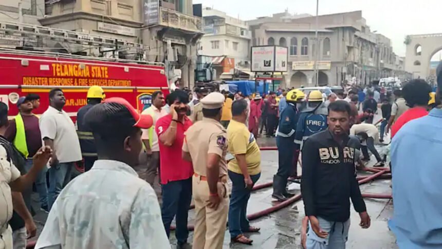 हैदराबाद-चारमीनार के पास बिल्डिंग में आग, 17 की मौत, कई लोग घायल, PM Modi ने जताया दुःख