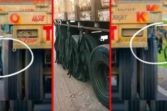 ट्रक के टायरों के पास क्यों लटकाए जाते हैं रबर ट्यूब?