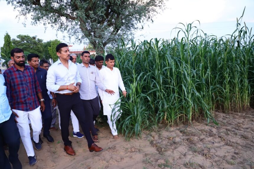 कर्नल राज्यवर्धन राठौड़ ने झोटवाड़ा में खेतों में जाकर किसानों से किया संवाद, श्री अन्न अभियान को बताया गांव की ताकत