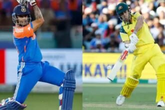 टी20 क्रिकेट मैच भारत बनाम ऑस्ट्रेलिया, टीम इंडिया के कप्तान सूर्यकुमार यादव और ऑस्ट्रेलिया के कप्तान मिचेल मार्श मैदान में। जसप्रीत बुमराह की वापसी के साथ मुकाबला शुरू।