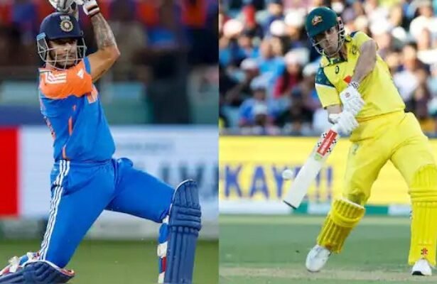 टी20 क्रिकेट मैच भारत बनाम ऑस्ट्रेलिया, टीम इंडिया के कप्तान सूर्यकुमार यादव और ऑस्ट्रेलिया के कप्तान मिचेल मार्श मैदान में। जसप्रीत बुमराह की वापसी के साथ मुकाबला शुरू।