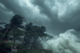 उत्तर प्रदेश में मोंथा चक्रवात का असर, वाराणसी और पूर्वांचल में भारी बारिश के साथ तेज हवाएं चलने की चेतावनी।