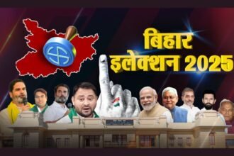 बिहार चुनाव 2025 के दौरान सीमांचल क्षेत्र में असदुद्दीन ओवैसी की रैली में जुटी भीड़, एआईएमआईएम के झंडे लहराते समर्थक और राजनीतिक गर्मी का माहौल।