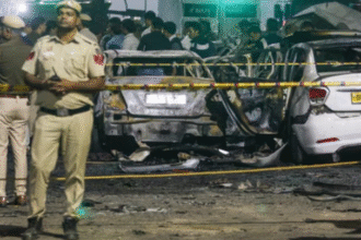 दिल्ली पुलिस लाल किला धमाके की जांच करती हुई, पाकिस्तान–तुर्की कनेक्शन की जांच और विदेशी MBBS छात्रों की जानकारी जुटाते अधिकारी।