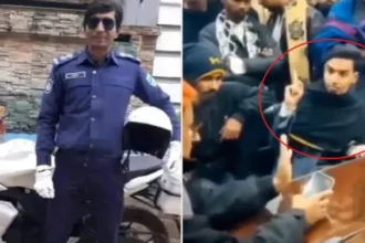 सोशल मीडिया पर वायरल वीडियो में बांग्लादेशी छात्र नेता हिंदू पुलिस अधिकारी की हत्या का दावा करते हुए