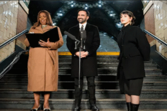 जोहरान ममदानी कुरान पर हाथ रखकर न्यूयॉर्क सिटी के मेयर पद की शपथ लेते हुए