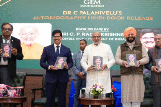 उपराष्ट्रपति डॉ. पलानीवेलु की आत्मकथा ‘पलानीवेलु गट्स’ के हिंदी संस्करण के विमोचन कार्यक्रम को संबोधित करते हुए