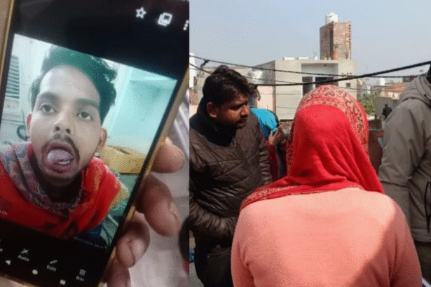 मोदीनगर में घरेलू विवाद के दौरान पत्नी ने पति की जीभ काट दी, पुलिस मौके पर जांच करती हुई