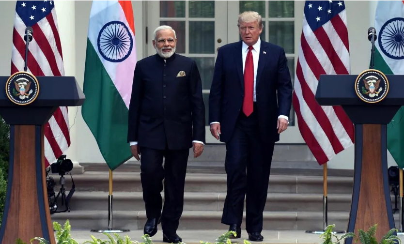 अमेरिकी राष्ट्रपति डोनाल्ड ट्रंप और भारतीय प्रधानमंत्री नरेंद्र मोदी की फाइल फोटो, भारत-अमेरिका व्यापार समझौते पर बयान के संदर्भ में