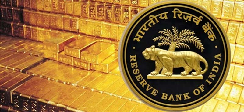 सोने की छवि और SGB बॉन्ड के साथ आरबीआई का लोगो, पूर्व परिपक्वता पर निवेशक लाभ को दर्शाता दृश्य