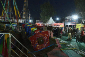 सूरजकुंड मेले में टूटे झूले का घटनास्थल और पुलिस जांच