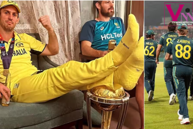 टी20 वर्ल्ड कप मैच के दौरान निराश ऑस्ट्रेलियाई खिलाड़ी