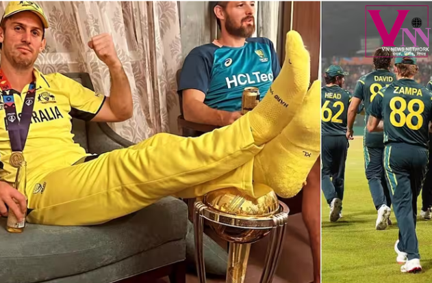 टी20 वर्ल्ड कप मैच के दौरान निराश ऑस्ट्रेलियाई खिलाड़ी