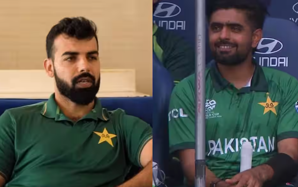 पाकिस्तान बनाम नामीबिया मैच में बाबर आजम को बल्लेबाजी के लिए नहीं भेजा गया, शादाब खान ने टीम के फैसले पर मीडिया से बात की
