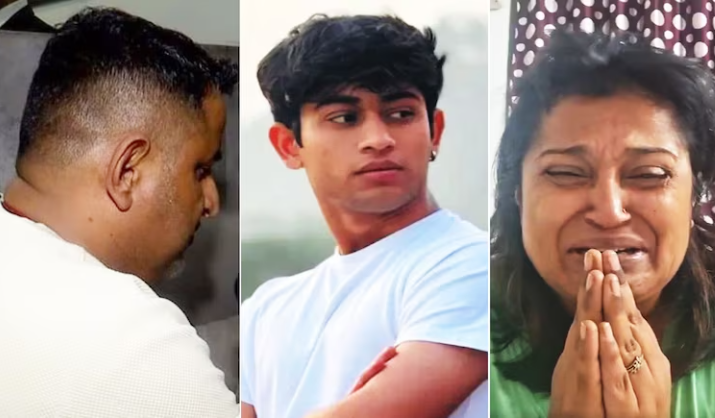 द्वारका में सड़क हादसे के बाद क्षतिग्रस्त एसयूवी और मौके पर मौजूद पुलिस व लोग