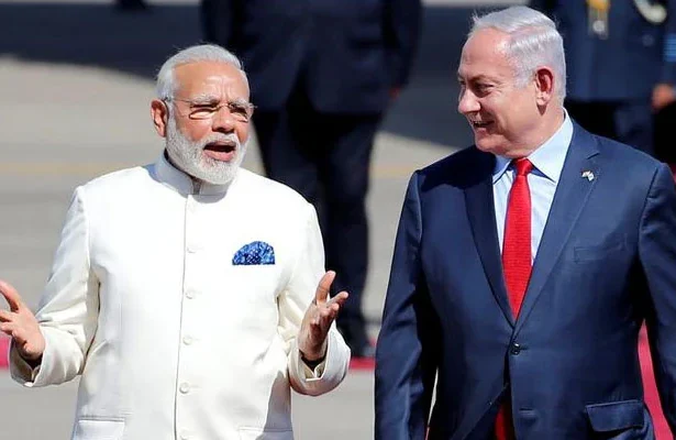 नरेंद्र मोदी और बेंजामिन नेतन्याहू की मुलाकात और इजरायल यात्रा से जुड़े दृश्य