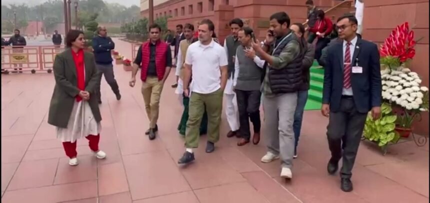 लोकसभा में हंगामे के बाद 8 विपक्षी सांसद निलंबित