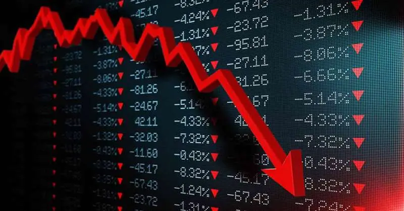 निफ्टी 50 इंडेक्स में गिरावट का ग्राफ — टेक्निकल करेक्शन 2026, BSE मार्केट कैप में भारी नुकसान