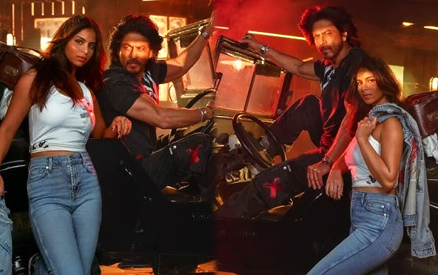 शाहरुख खान और सुहाना खान फिल्म किंग के विजयादशमी एक्शन सीक्वेंस की शूटिंग करते हुए