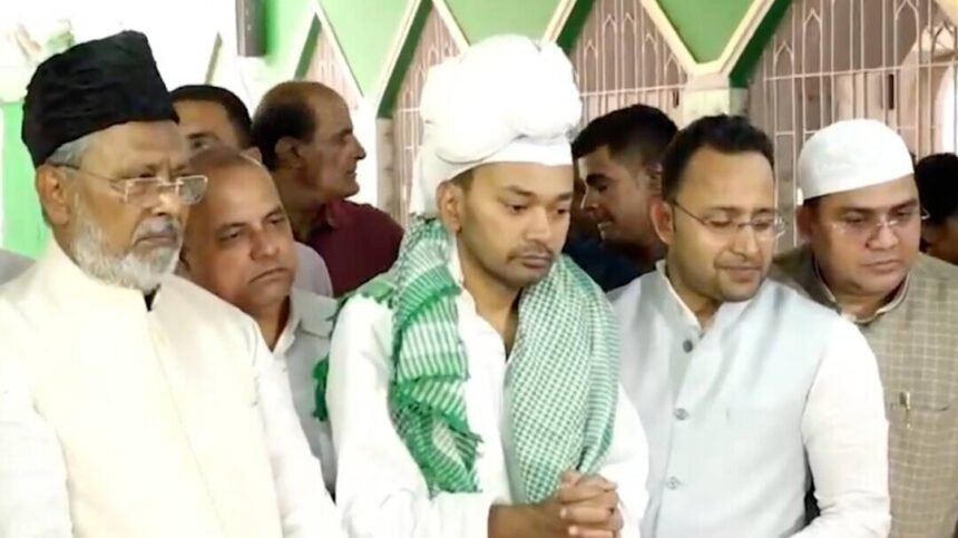 तीश कुमार के बेटे निशांत कुमार पटना दरगाह पर चादर चढ़ाते हुए, JDU में एंट्री के बाद पहला राजनीतिक कदम