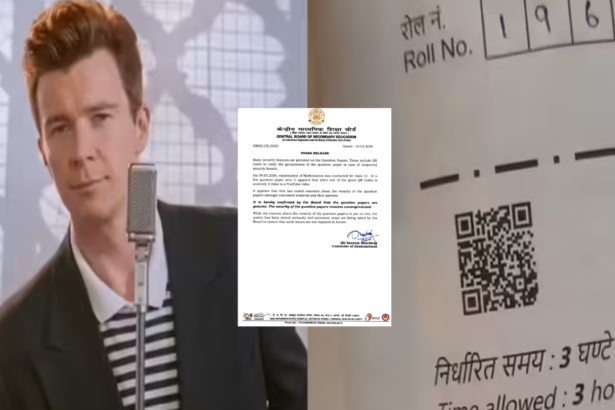 CBSE कक्षा 12 गणित प्रश्नपत्र के QR कोड के यूट्यूब म्यूजिक वीडियो से जुड़ने पर बोर्ड के स्पष्टीकरण को दर्शाती प्रतीकात्मक तस्वीर