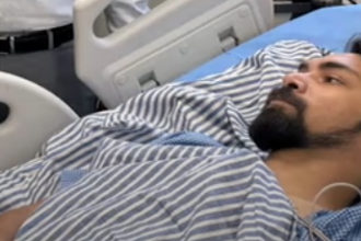 औगान गांव में आयुष चौधरी का बंद पड़ा घर और पुलिस का नोटिस