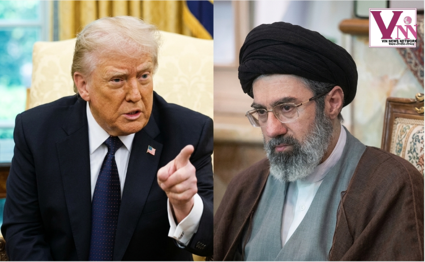 डोनाल्ड ट्रंप और ईरान के नेताओं की सांकेतिक तस्वीर
