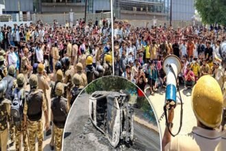 नोएडा में वेतन वृद्धि की मांग को लेकर श्रमिकों का उग्र प्रदर्शन, सड़कों पर हिंसा और पुलिस हाई अलर्ट पर