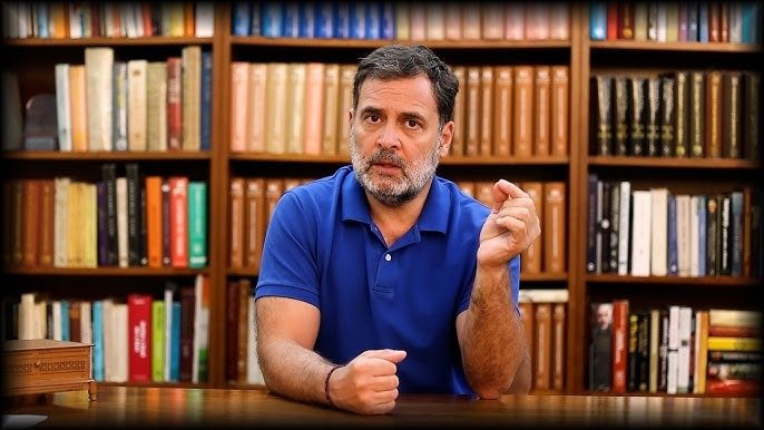 लोकसभा में महिला आरक्षण बिल पर बहस के दौरान राहुल गांधी और स्पीकर ओम बिरला के बीच चर्चा का दृश्य, सदन में मौजूद सांसद और गंभीर माहौल