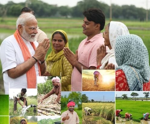 पीएम किसान योजना की 23वीं किस्त जारी होने की घोषणा और किसान लाभार्थियों को मिलने वाली राशि को दर्शाता सरकारी योजना का प्रतीकात्मक ग्राफिक
