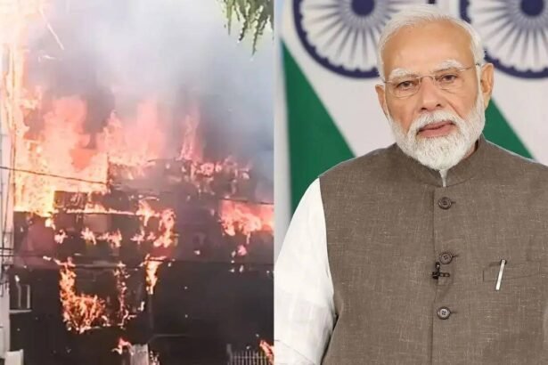 लखनऊ के अलीगंज में भीषण अग्निकांड के बाद मौके पर राहत एवं बचाव कार्य में जुटी दमकल और पुलिस की टीमें, घटना स्थल पर मौजूद अधिकारी और स्थानीय लोग