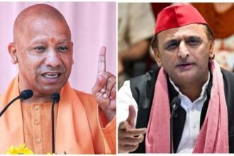 मुख्यमंत्री योगी आदित्यनाथ हाथरस जनसभा में अखिलेश यादव और समाजवादी पार्टी पर बयान देते हुए