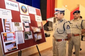 हैदराबाद पुलिस द्वारा स्पीड पोस्ट और निजी कूरियर के जरिए 21 राज्यों में गांजा सप्लाई करने वाले करोड़ों रुपये के ड्रग्स नेटवर्क का भंडाफोड़ करते हुए आरोपी और बरामद गांजा